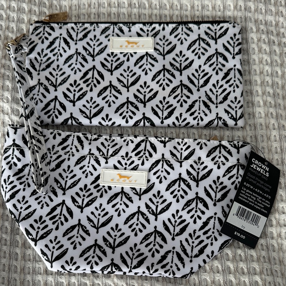 Scout Black and White Cosmetic Bag and clutch